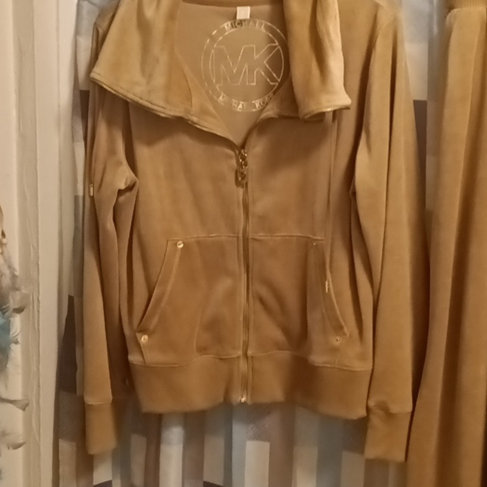 FINAL PRICE MICHAEL MICHAEL KORS tan pantsuit w gold hardware XL